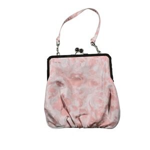 Mia Mia Frame Clutch Bag Womens Small Pink Cream Floral Reversible